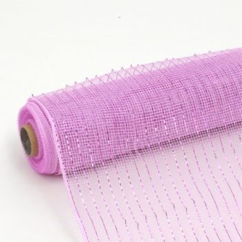 Tela Decorativo 53cmx9,5m Rosa C/ Fios Metalizados