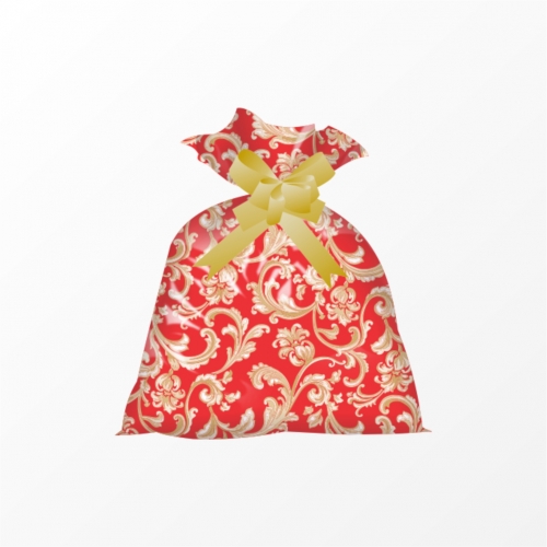 Saco Poli Metalizado Royalle 45cmx68cm 25pc Vermelho/Ouro