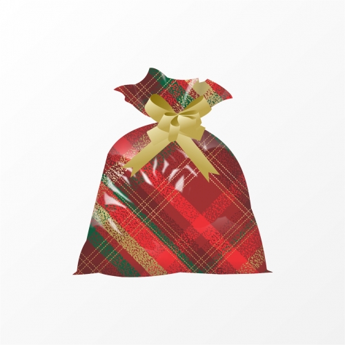 Saco Poli Metalizado Scotch 30cmx45cm 50pc Vermelho/Verde
