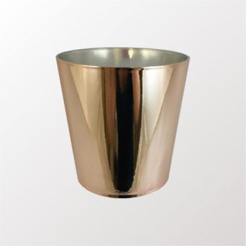 Cachepot Acrílico Cone Metalizado 10,5cmx10,5cm Rosê