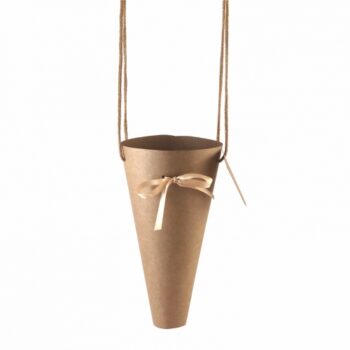 Bouquet Cone Kraft Liso 29cmx16cmx05cm 06pcs Natural