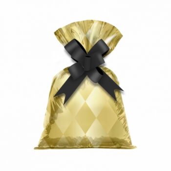Saco Poli Metalizado Veneza 30cmx45cm 50pcs Ouro