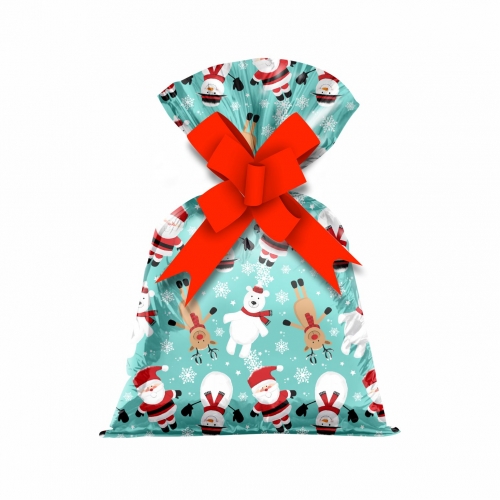 Saco Poli Metalizado Snow Friends 35cmx48cm 50pcs Tiffany