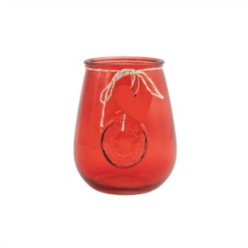 Vaso Vidro Sweet 12,5cmx8cm Vermelho