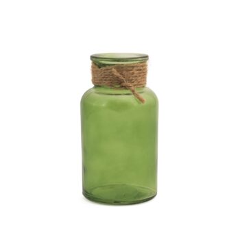 Vaso Vidro Bali 12,5cmx6,5cm Verde