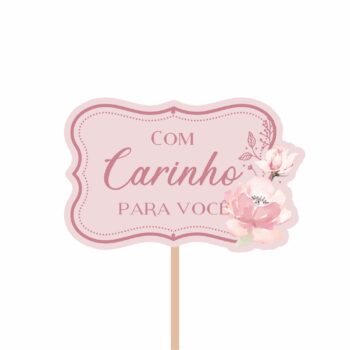 Pick MDF Celebration Floral 56mmx87mm 1pç Rosa