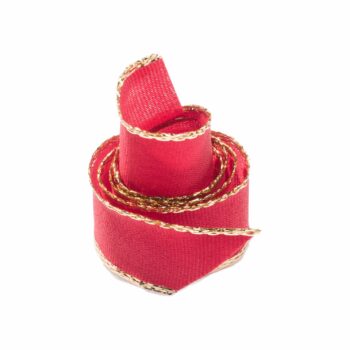 Fita Vermelha C/ Borda Ouro 21mmx9,15m Vermelho/Ouro