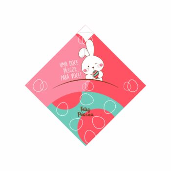 Saco P/ Ovo Pratik Perolado Doce Páscoa 35cmx35cm 25fls Rosa