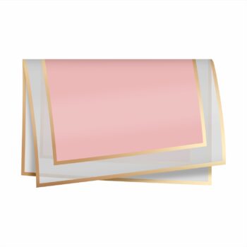 Poli Acetinado Tipo Coreano 56cmx55cm 20fls Line Rosê