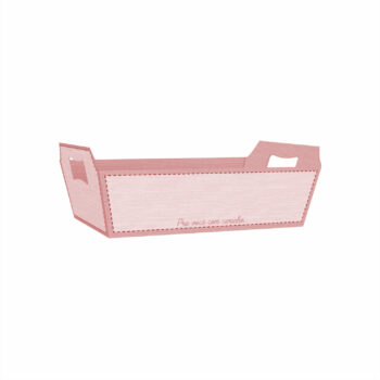 Bandeja Vintage Carinho 26cmx18cmx8,5cm 4pc Rosé