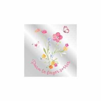 Etiqueta Adesiva Mascarada Florir 7,5cmx7,5cm 1pç Rosa