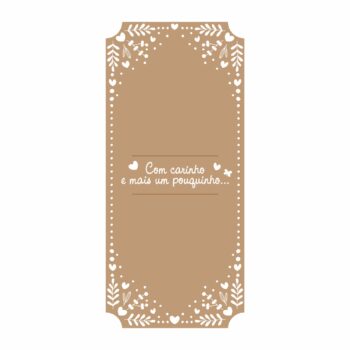 Cartão P/ Flores Encanto 14,5cmx32cm 6pçs Cáqui