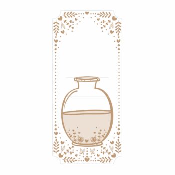 Cartão P/ Flores Encanto 14,5cmx32cm 6pçs Branco