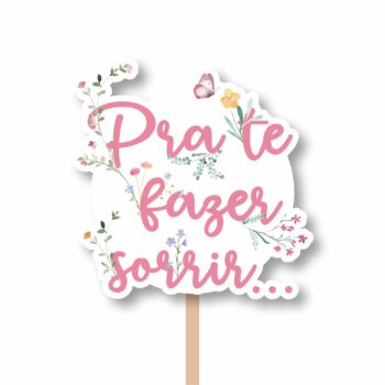 Pick MDF Pra Te Fazer Sorrir 76mmx75mm 1pç Branco