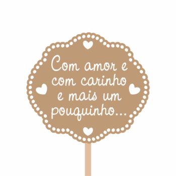 Pick MDF Encanto 83mmx75mm 1pç Cáqui