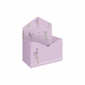 Mini Caixa Envelope Lilac 10cmx5,5cmx7cm 6pç Malva