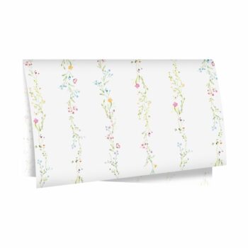 Papel Seda Florir Listrado 49cmx69cm 50fls Branco