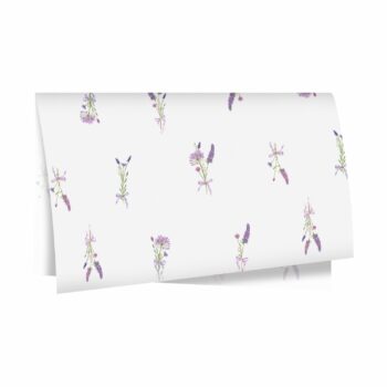 Papel Seda Lilac 49cmx69cm 50fls Branco/Lavanda