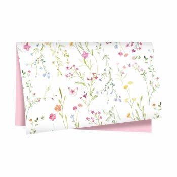 Poli Dupla Face Florir 68cmx65cm 25fls Branco/Rosa Pétala