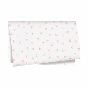 Papel Seda Lacinhos 49cmx69cm 50fls Branco/Rosa
