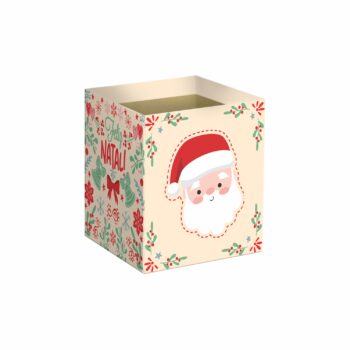 Cachepot Quadrado O Natal Chegou 11cmx11cmx11cm 10pc Barbante