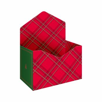 Mini Caixa Envelope Tradição De Natal 10cmx5,5cmx7cm 6pç Vermelho/Verde Ficus