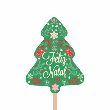 Pick MDF Árvore De Natal 77mmx101mm 1pç Verde