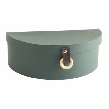 Caixa Rígida C/ Pingente Meia Lua Lisa 29cmx15cmx10,5cm 1pç Verde