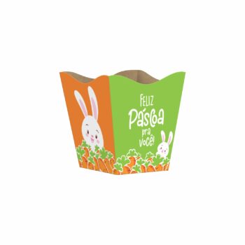 Cachepot Vintage Abraço Do Coelinho Pequeno 10pc Laranja/Verde