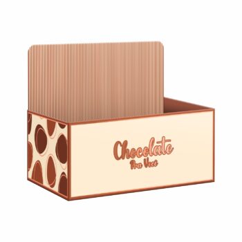 Caixa Display Chocolate Pra Você C/ Hot Stamping 27,5cmx11,5cmx18,5cm 1pç Barbante/Marrom