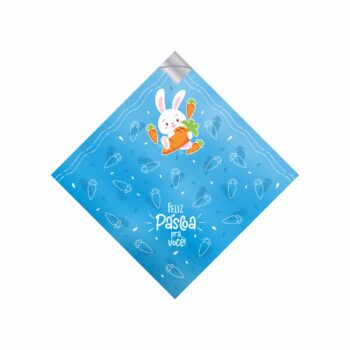 Saco P/ Ovo Pratik Metalizado Abraço Do Coelhinho 35cmx35cm 25fls Azul