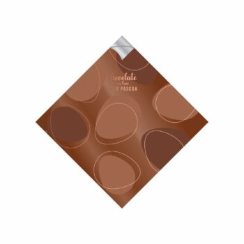 Saco P/ Ovo Pratik Metalizado Chocolate Pra Você 45cmx45cm 25fls Marrom