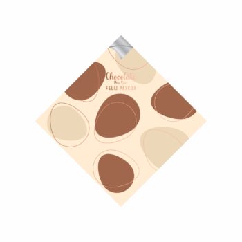 Saco P/ Ovo Pratik Metalizado Chocolate Pra Você 45cmx45cm 25fls Barbante