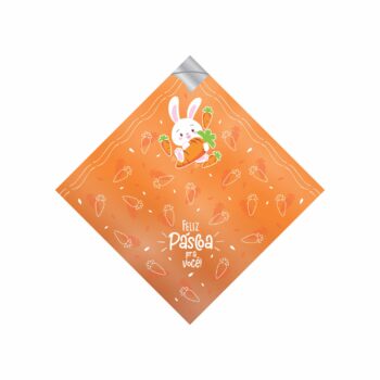 Saco P/ Ovo Pratik Metalizado Abraço Do Coelhinho 45cmx45cm 25fls Laranja