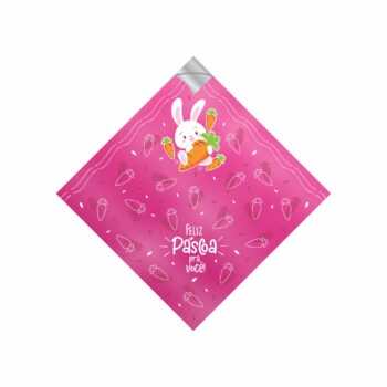 Saco P/ Ovo Pratik Metalizado Abraço Do Coelhinho 45cmx45cm 25fls Pink