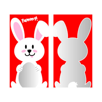 Saco Poli Happy Bunny 12cmx22cm 50pc Vermelho