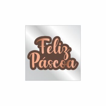 Etiqueta Adesiva Mascarada Feliz Páscoa 7,5cmx7,5cm 1pç Marrom