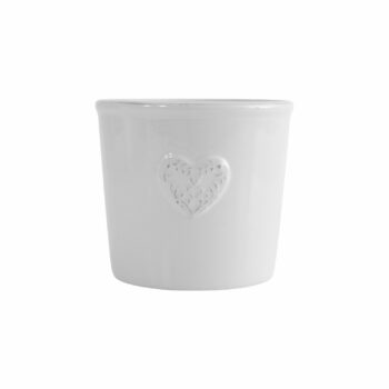Vaso Cerâmica Cuore 14,2cmx12cm 1pç Branco