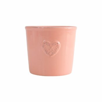 Vaso Cerâmica Cuore 14,2cmx12cm 1pç Rosa
