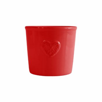 Vaso Cerâmica Cuore 14,2cmx12cm 1pç Vermelho