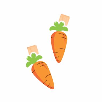 Decorativo Prendedor Cenourinha Pequeno Laranja