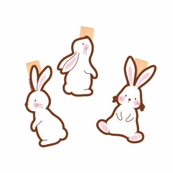 Decorativo Prendedor Carinho E Docinho Pequeno Branco