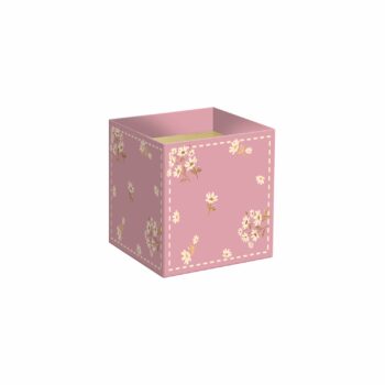 Cachepot Quadrado Cecília 06cmx06cmx5,5cm 10pc Rosé