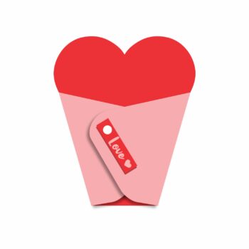 Cartão Abraço Love 9,5cmx11,5cm 06pçs Rosa/Vermelho