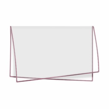 Poli 400  Borda Metal Corações 57cmx57cm 20fls Incolor/Rosa