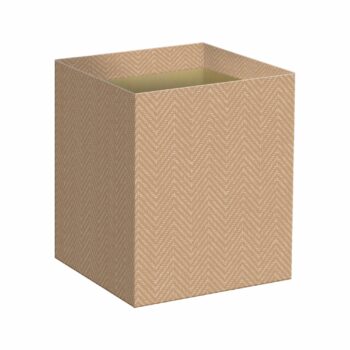 Cachepot Quadrado Arrazzo 14,5cmx14,5cmx15,5cm 10pc Cáqui