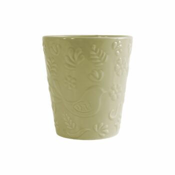Vaso Cerâmica Floral 12,7cmx13,8cm 1pç Verde Claro