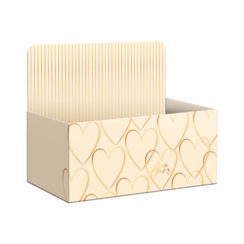 Caixa Display Modern Love C/ Hot Stamping 27,5cmx11,5cmx18,5cm 1pç Barbante/Ouro