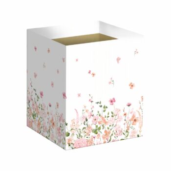 Cachepot Quadrado Blossom 14,5cmx14,5cmx15,5cm 10pc Branco