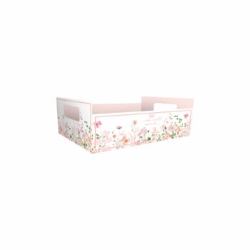 Cesta Retangular Blossom 21cmx15cmx6,5cm 4pc Branco
